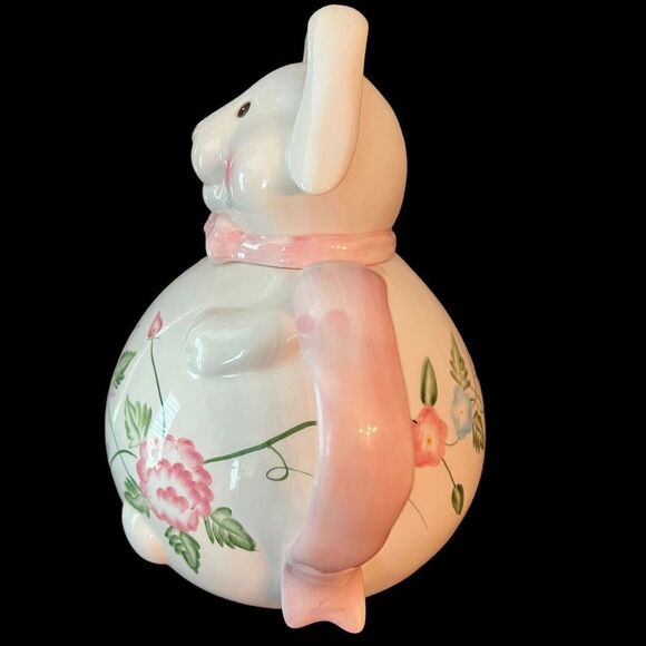 Bunny/Rabbit Ceramic TeaPot Heartfelt Kitchen Creations 7”Tall NWOT - Picture 4 of 5